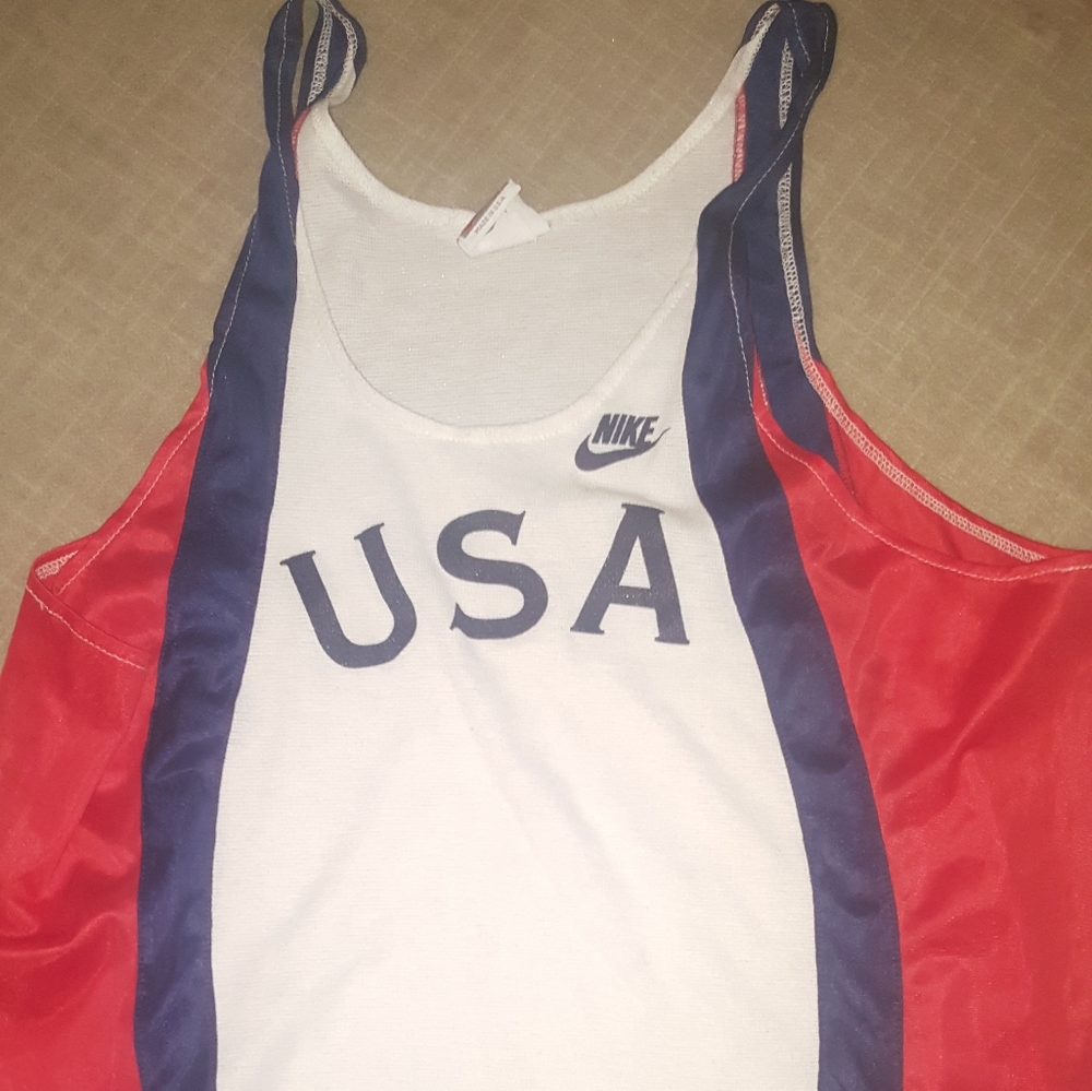 Vtg Nike Grey Tag USA Olympic Team Tank Top L